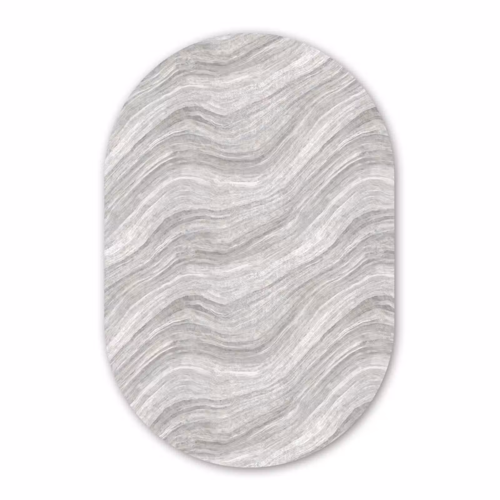 Muurovaal aluminium - Patroon - Helder - Wit - Grijs — 1