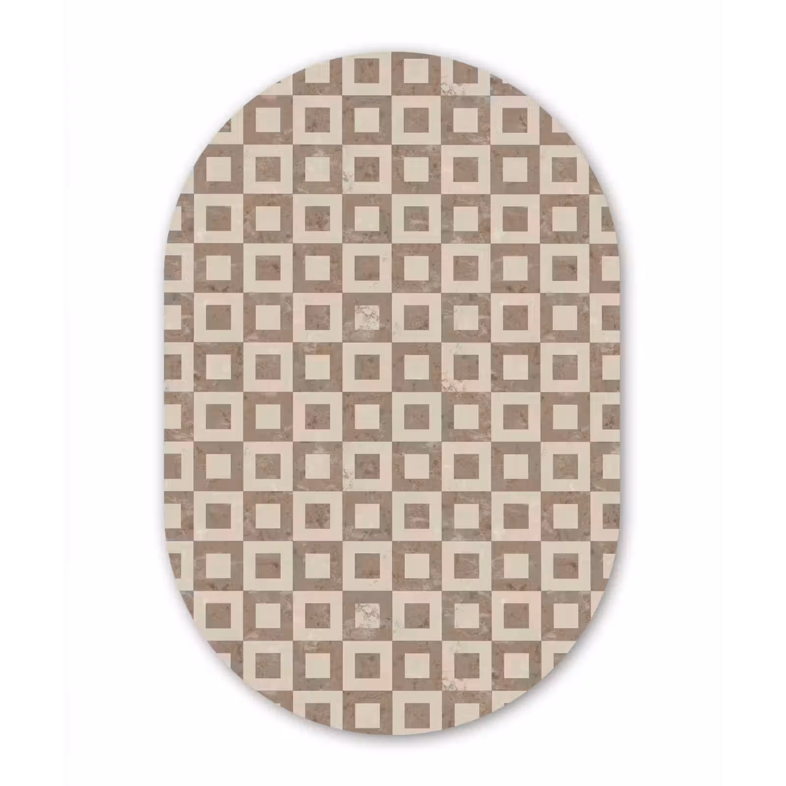 Muurovaal aluminium - Patroon - Marmer - Beige — 1