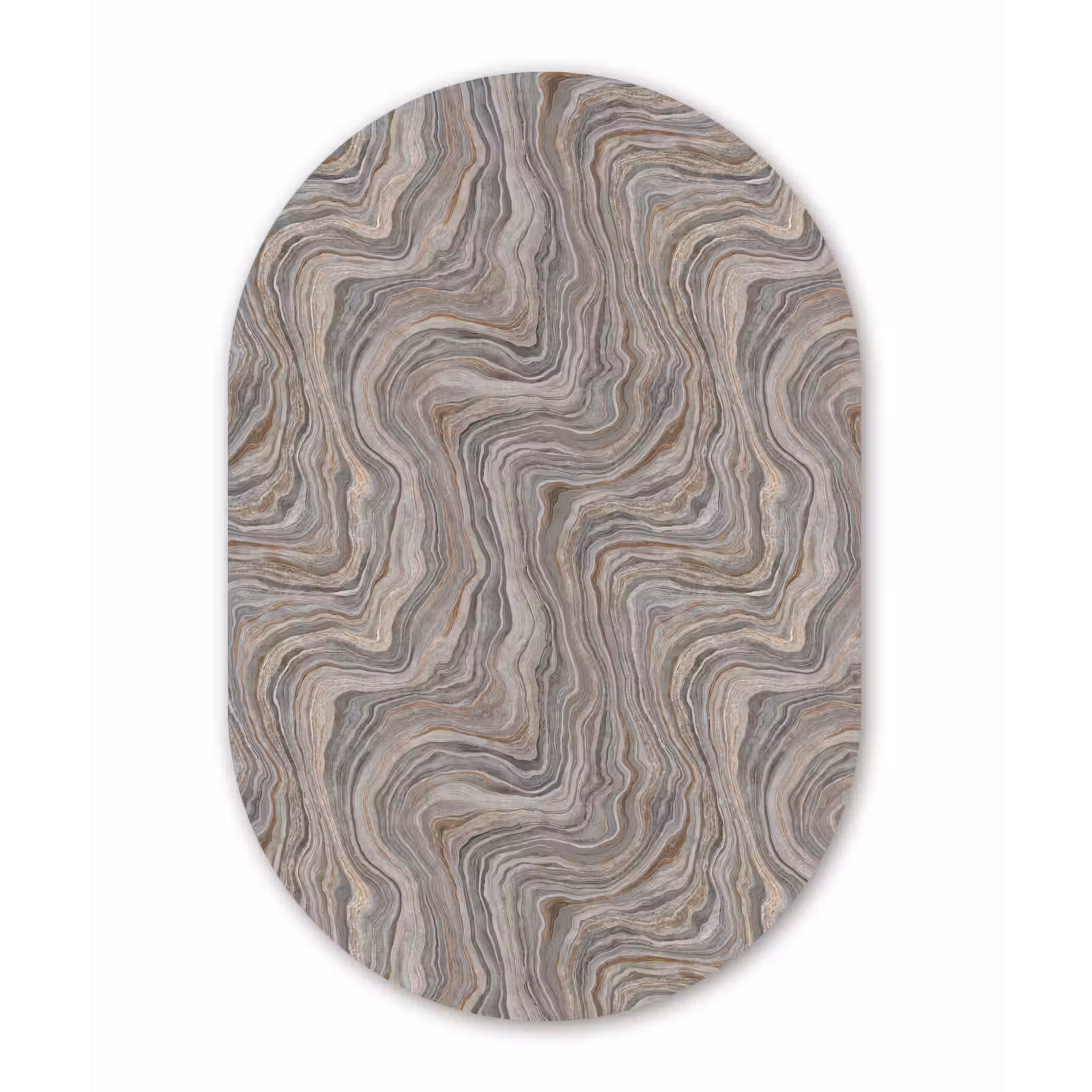 Muurovaal aluminium - Patroon - Textuur - Grijs — 1