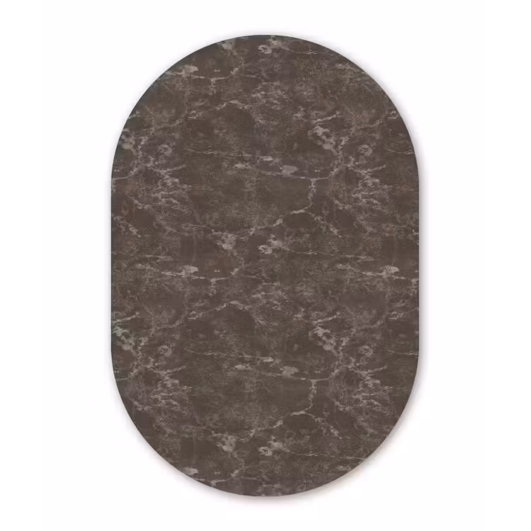 Muurovaal aluminium - Marmer - Aders - Bruin — 1
