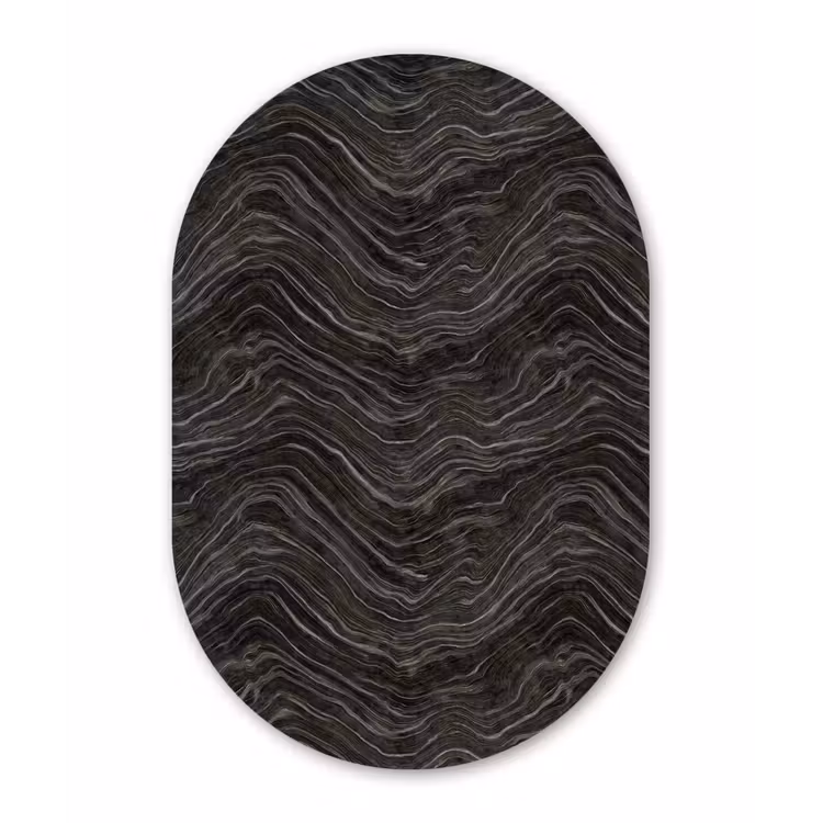 Muurovaal aluminium - Patroon - Contrast - Antraciet — 1