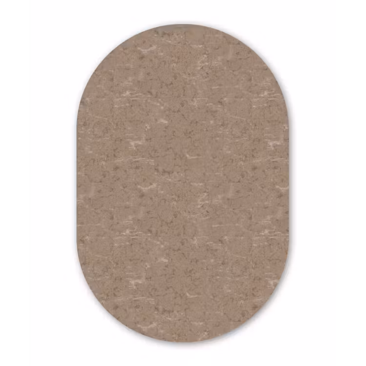 Muurovaal aluminium - Patroon - Kalksteen - Beige — 1