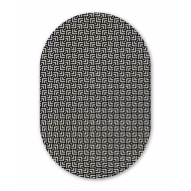 Muurovaal aluminium - Patroon - Marmer - Zwart — 1