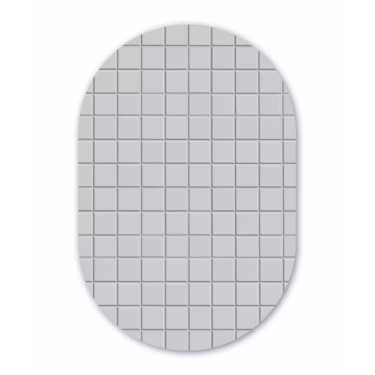 Muurovaal aluminium - Patroon - Tegels - Licht - Grijs — 1