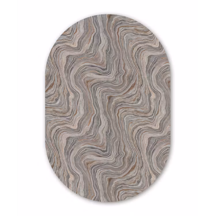 Muurovaal aluminium - Patroon - Textuur - Grijs — 1