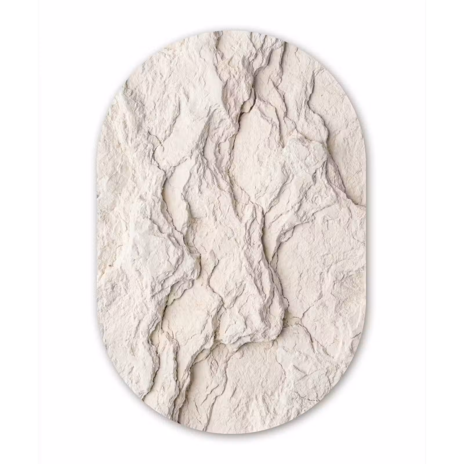 Muurovaal aluminium - Rots - Structuur - Natuur - Beige - Abstract — 1