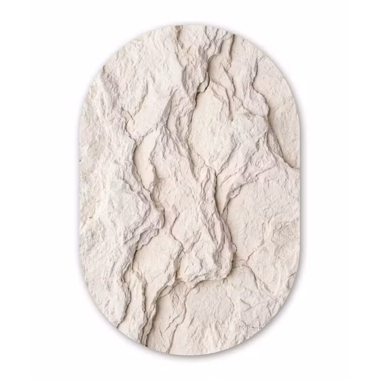 Muurovaal aluminium - Rots - Structuur - Natuur - Beige - Abstract — 1