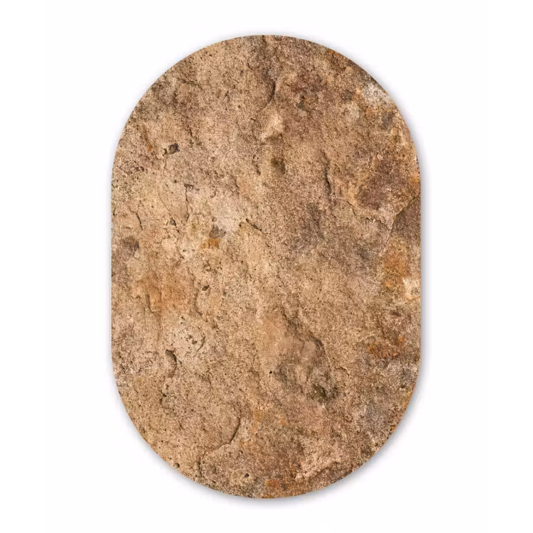 Muurovaal aluminium - Steen - Natuur - Textuur - Abstract - Bruin — 1
