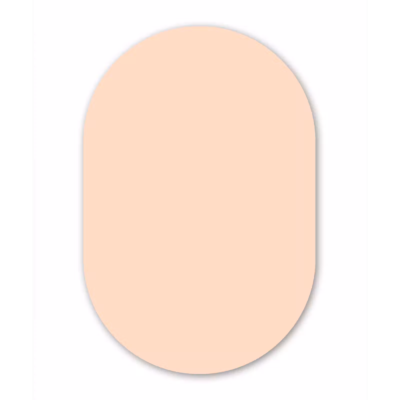 Muurovaal aluminium - Pale - Peach - Nude — 1