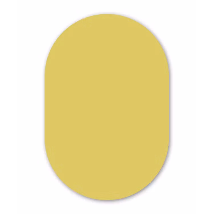 Muurovaal aluminium - Golden - Ochre - Geel — 1