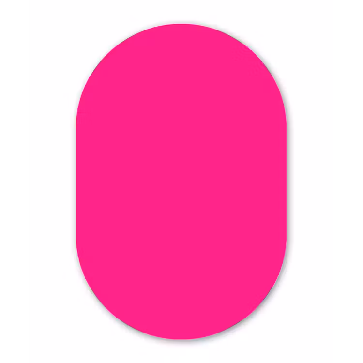 Muurovaal aluminium - Hot - Fuchsia - Roze — 1