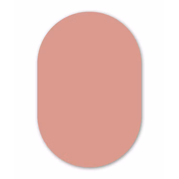 Muurovaal aluminium - Muted - Salmon - Koraal — 1