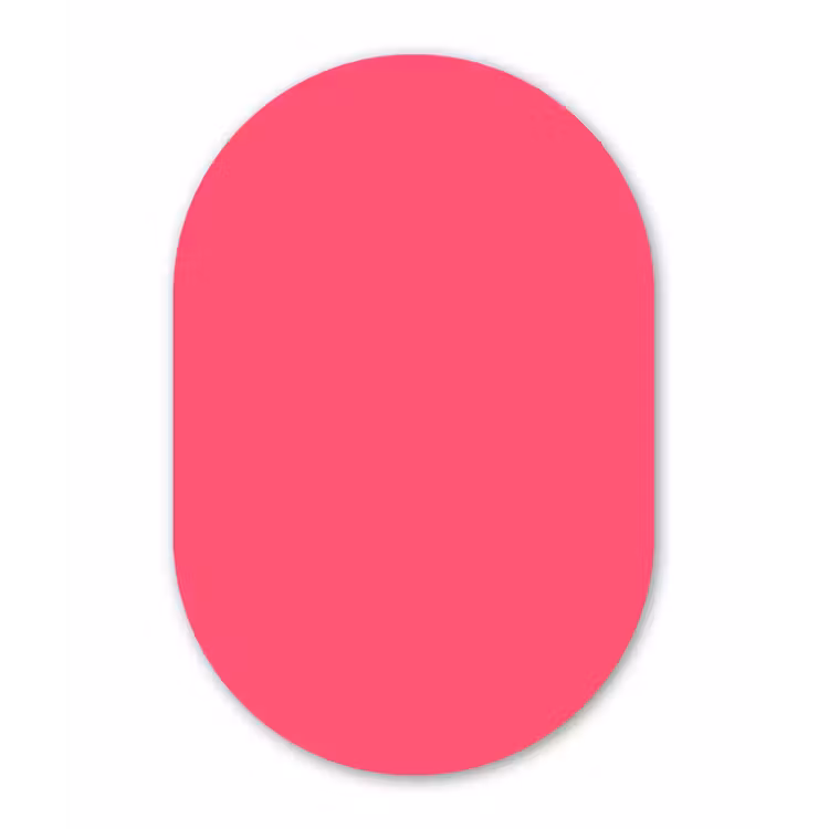 Muurovaal aluminium - Neon - Flamingo - Roze — 1
