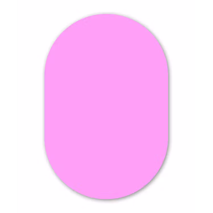 Muurovaal aluminium - Soft - Lavender - Roze — 1