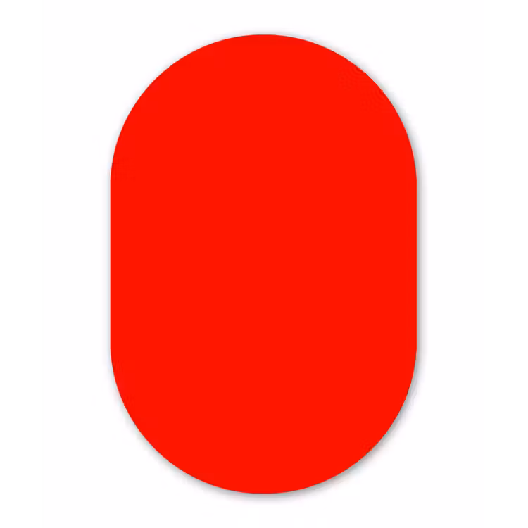 Muurovaal aluminium - Vibrant - Vermilion - Rood — 1