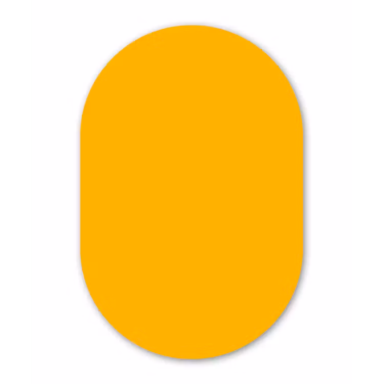 Muurovaal aluminium - Vivid - Amber - Geel — 1