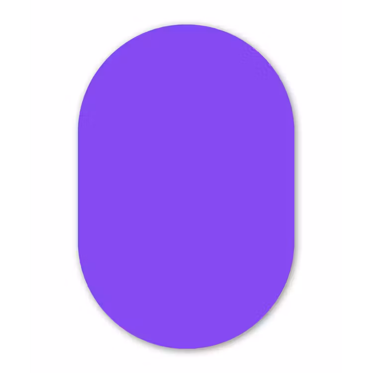 Muurovaal aluminium - Vivid - Violet - Paars — 1