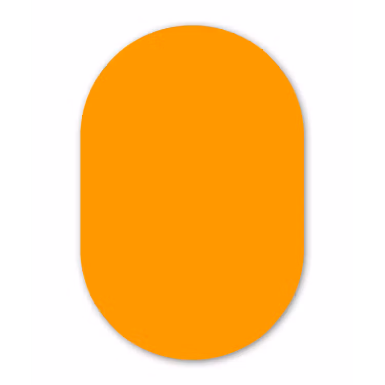 Muurovaal aluminium - Warm - Ochre - Oranje — 1