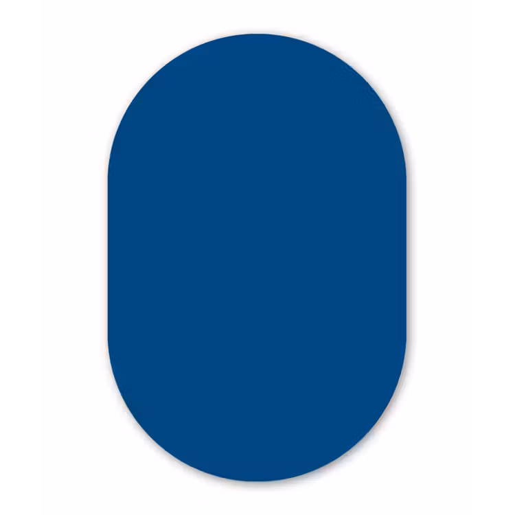 Muurovaal aluminium - Free - Groove - Blauw — 1