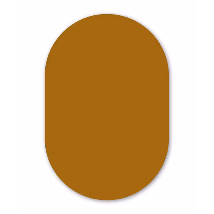 Muurovaal aluminium - Ocre - Gold - Geel — 1