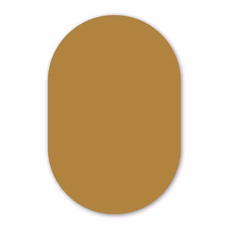Muurovaal aluminium - Rhythmic - Ochre - Geel — 1