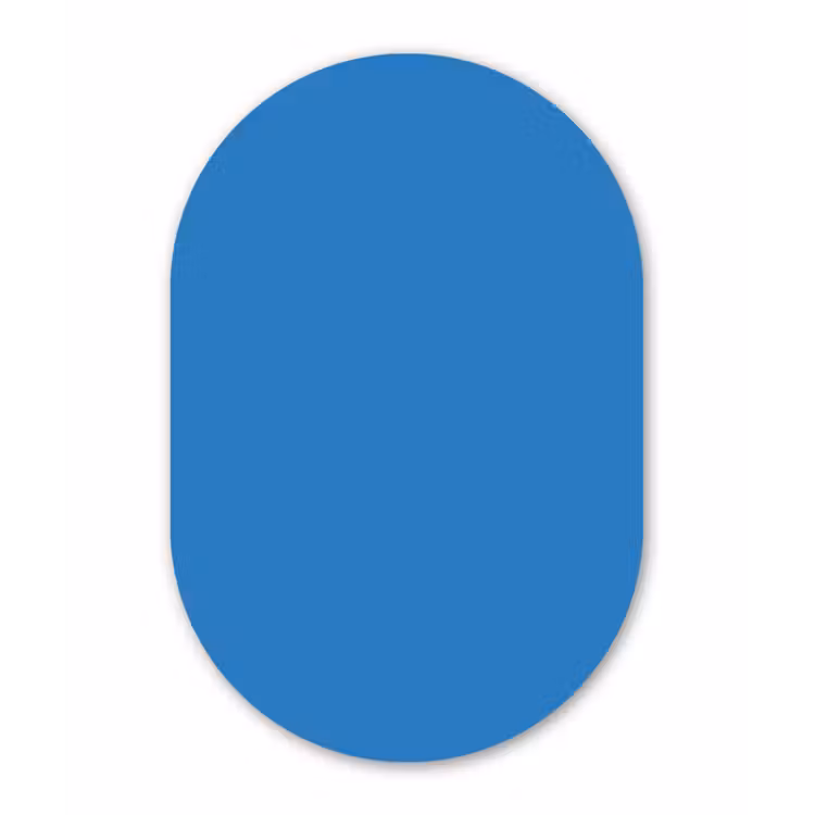 Muurovaal aluminium - Royal - Blue - Blauw — 1