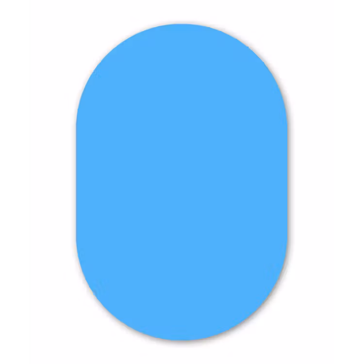 Muurovaal aluminium - Sky - Blue - Blauw — 1