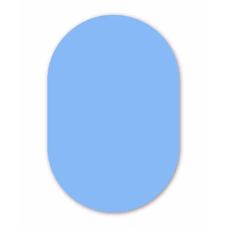 Muurovaal aluminium - Sky - Glow - Blauw — 1