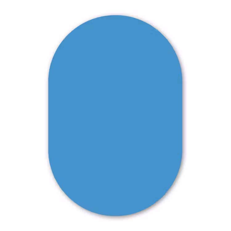 Muurovaal aluminium - Steel - Blue - Blauw — 1