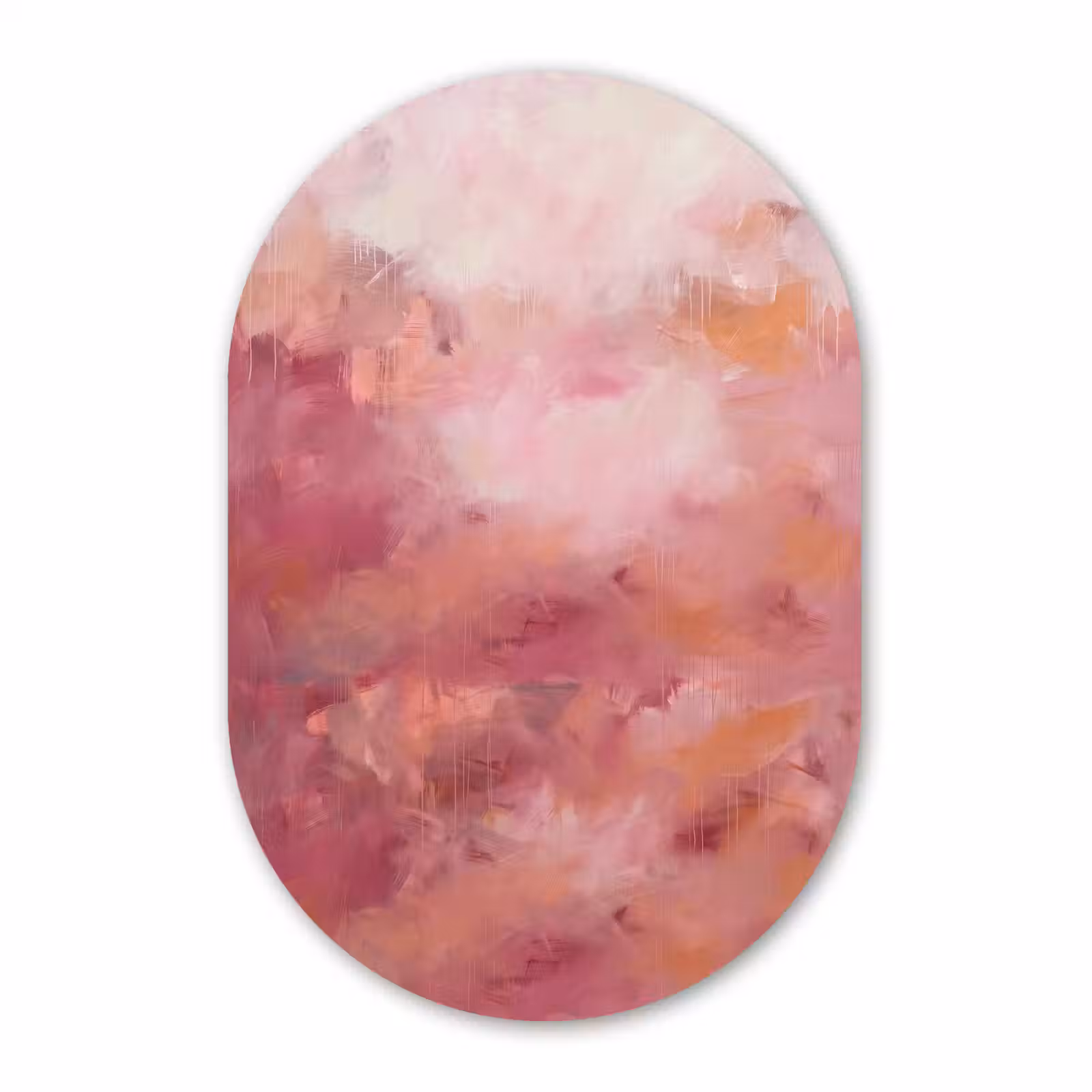 Muurovaal aluminium - Kunst - Vloeiend - Pastel - Abstract — 1