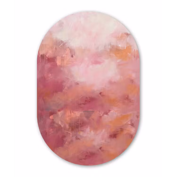 Muurovaal aluminium - Kunst - Vloeiend - Pastel - Abstract — 1