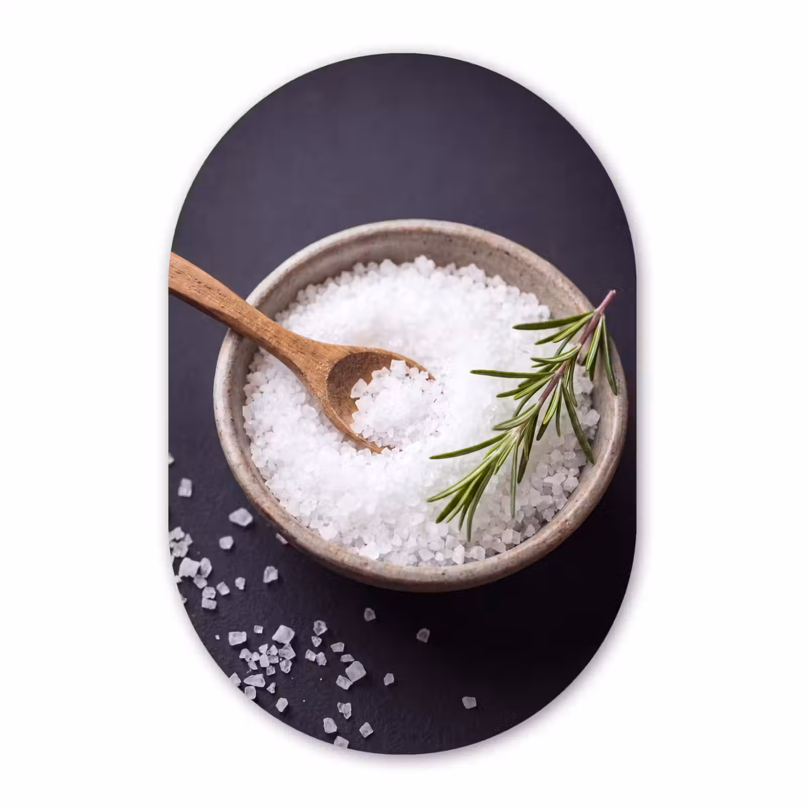 Muurovaal aluminium - Zout - Kom - Eten — 1