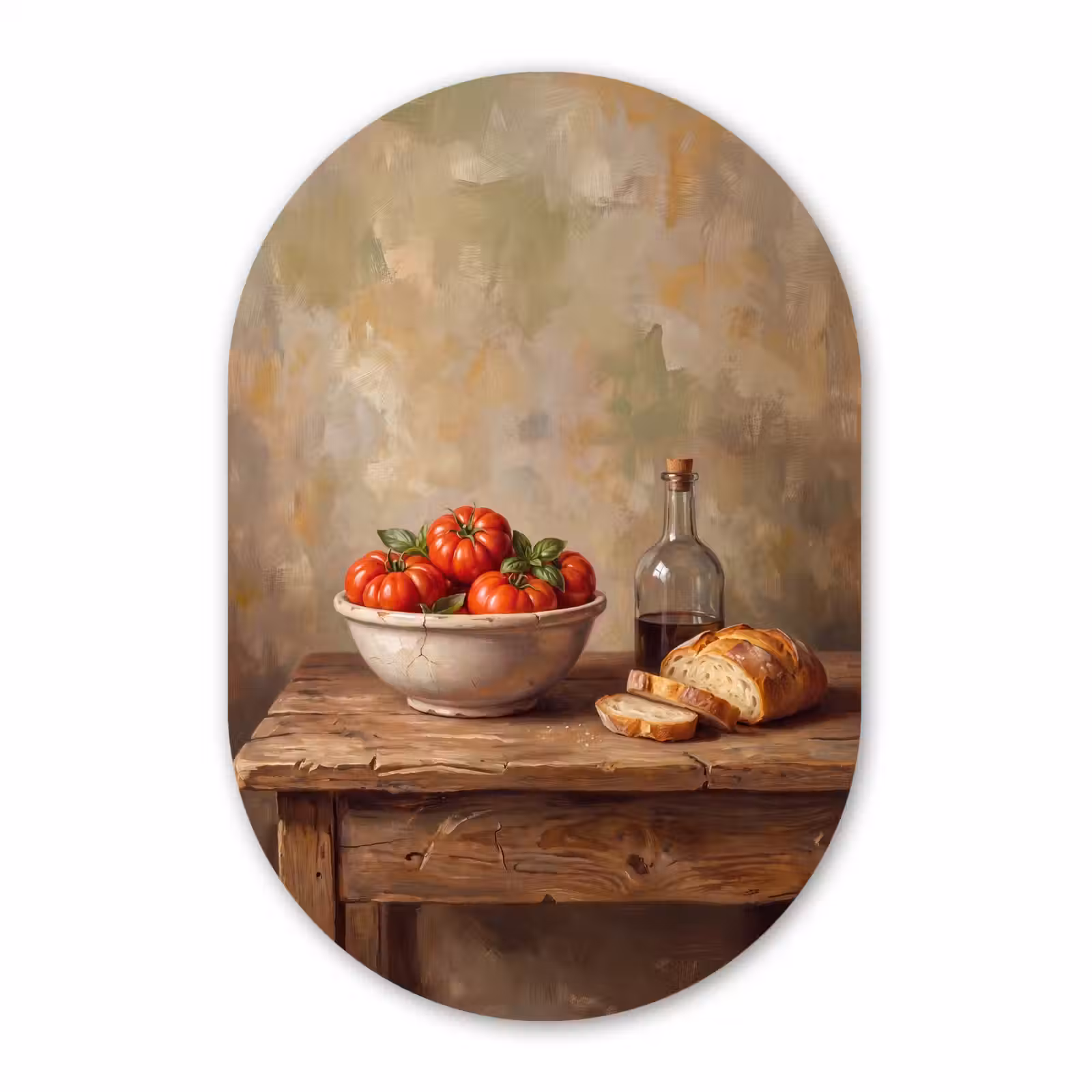 Muurovaal aluminium - Tomaten - Kom - Eten — 1