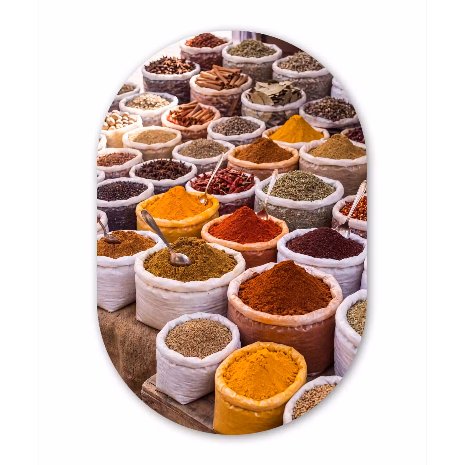 Muurovaal - Glas - Kruiden - Markt - Eten — 1
