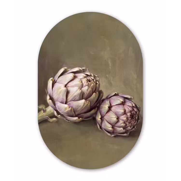 Muurovaal aluminium - Groente - Stilleven - Schilderij — 1