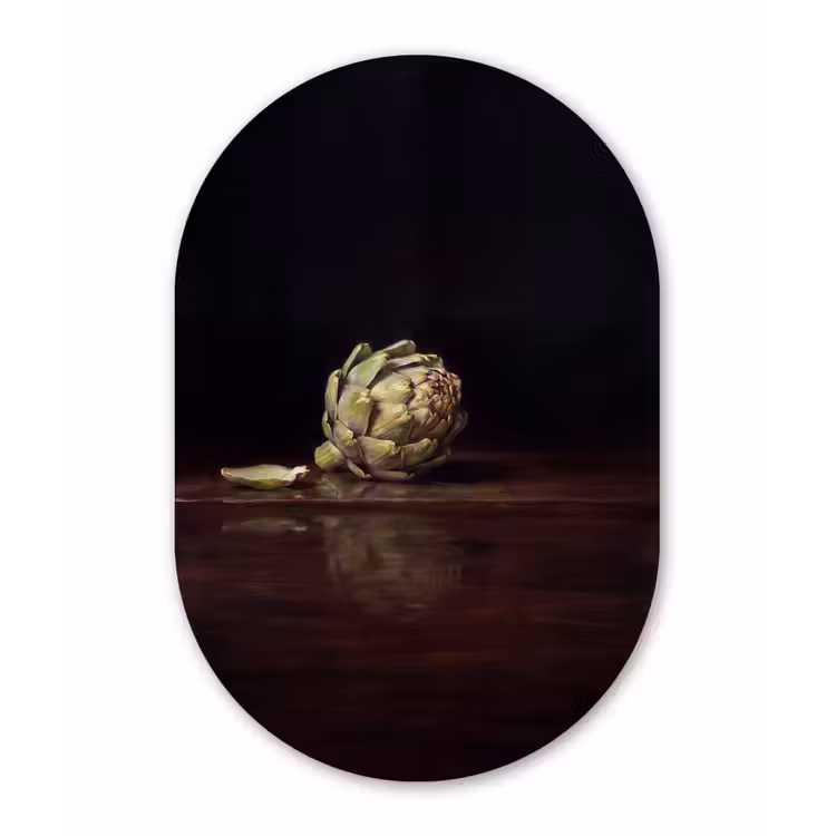 Muurovaal - Glas - Artichok - Eten - Klassiek — 1