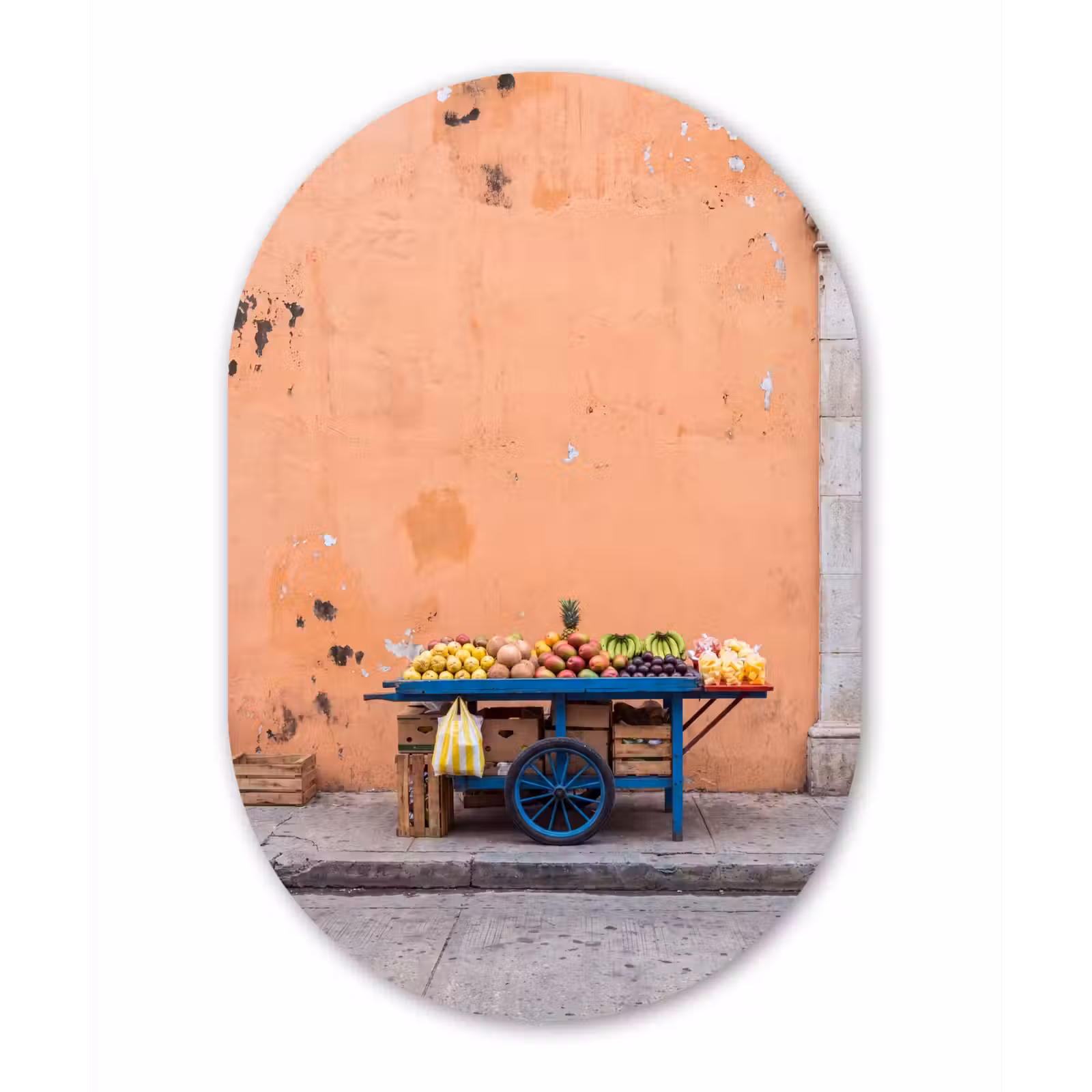 Muurovaal aluminium - Fruit - Kar - Straat — 1