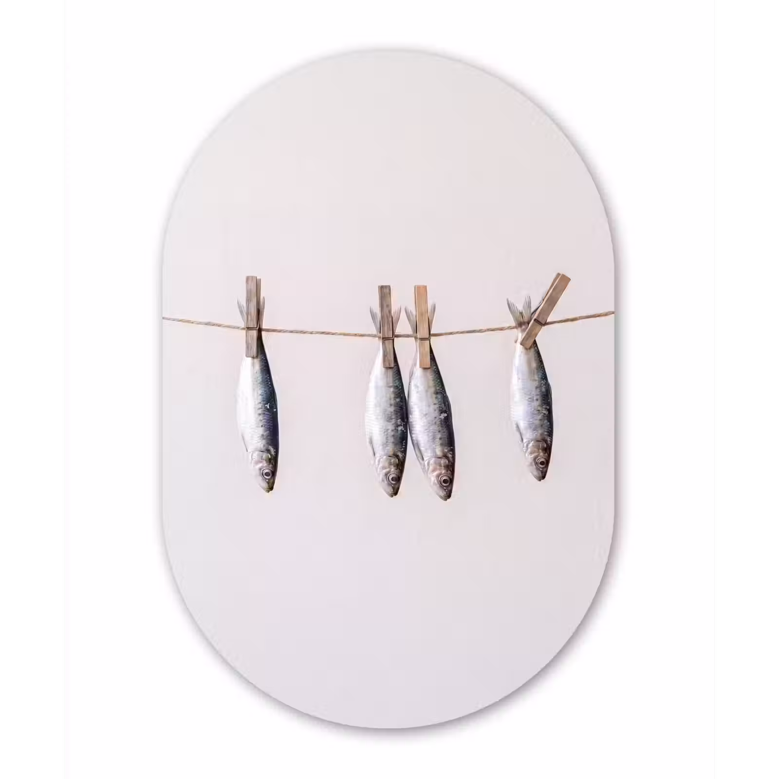 Muurovaal aluminium - Vis - Hangend - Eten — 1