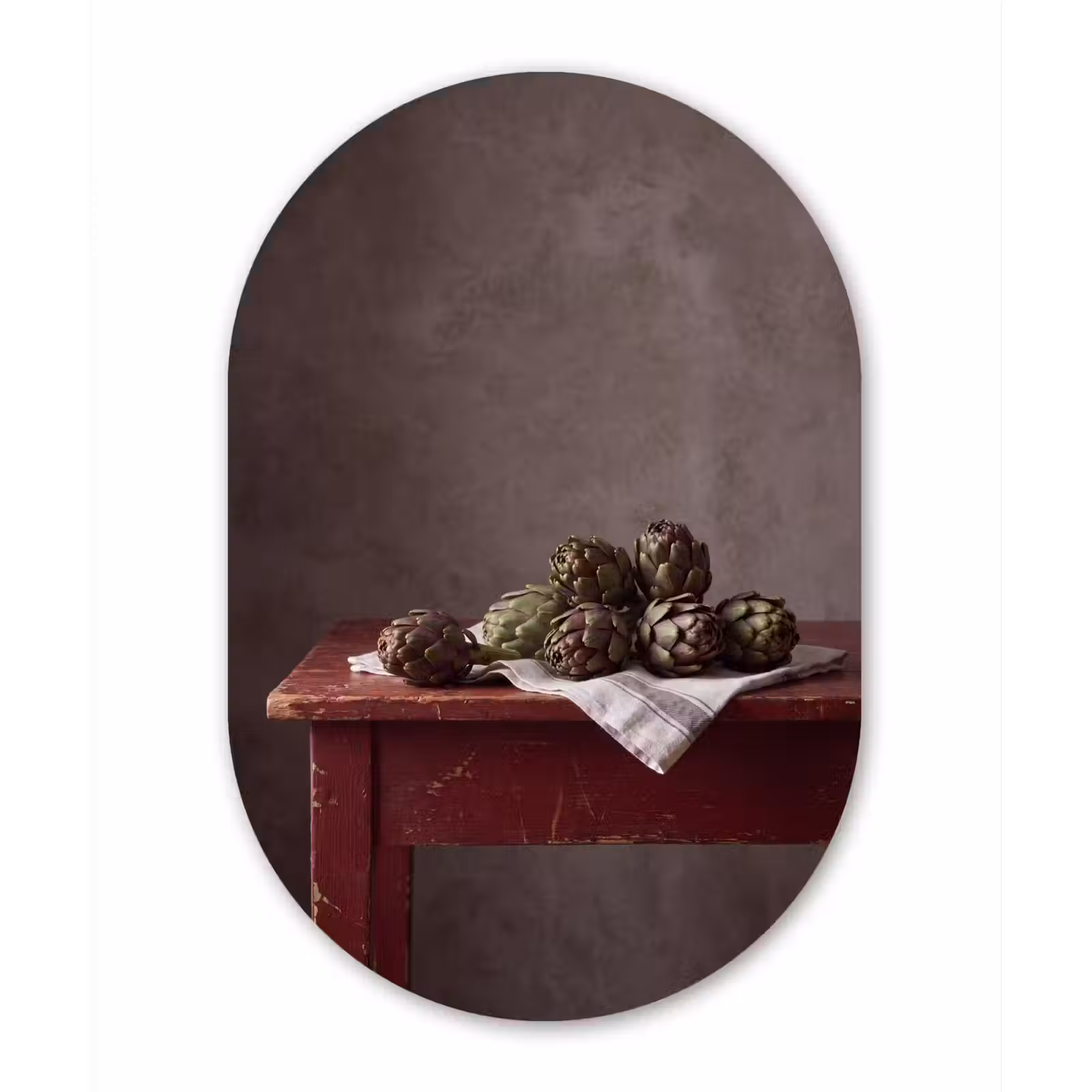Muurovaal - Glas - Artisjok - Eten - Rustiek — 1
