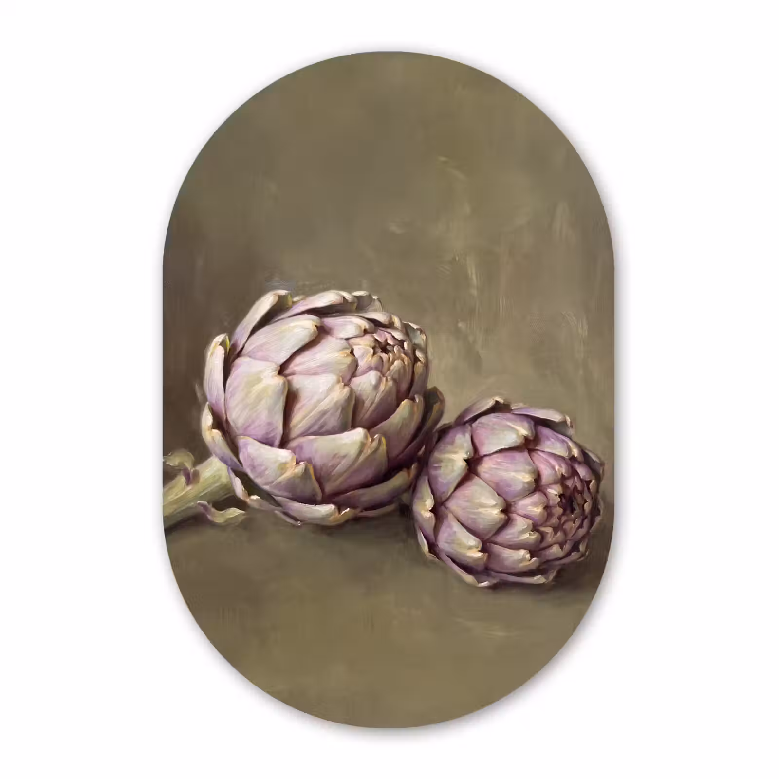Muurovaal - Glas - Groente - Stilleven - Schilderij — 1