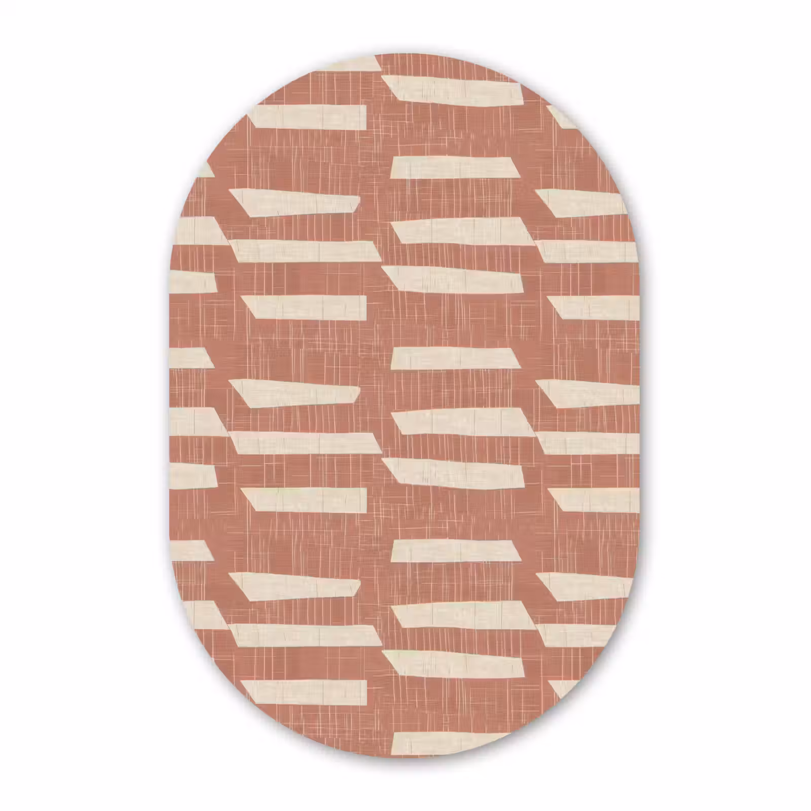 Muurovaal aluminium - Terracotta - Abstract - Textuur - Patroon — 1