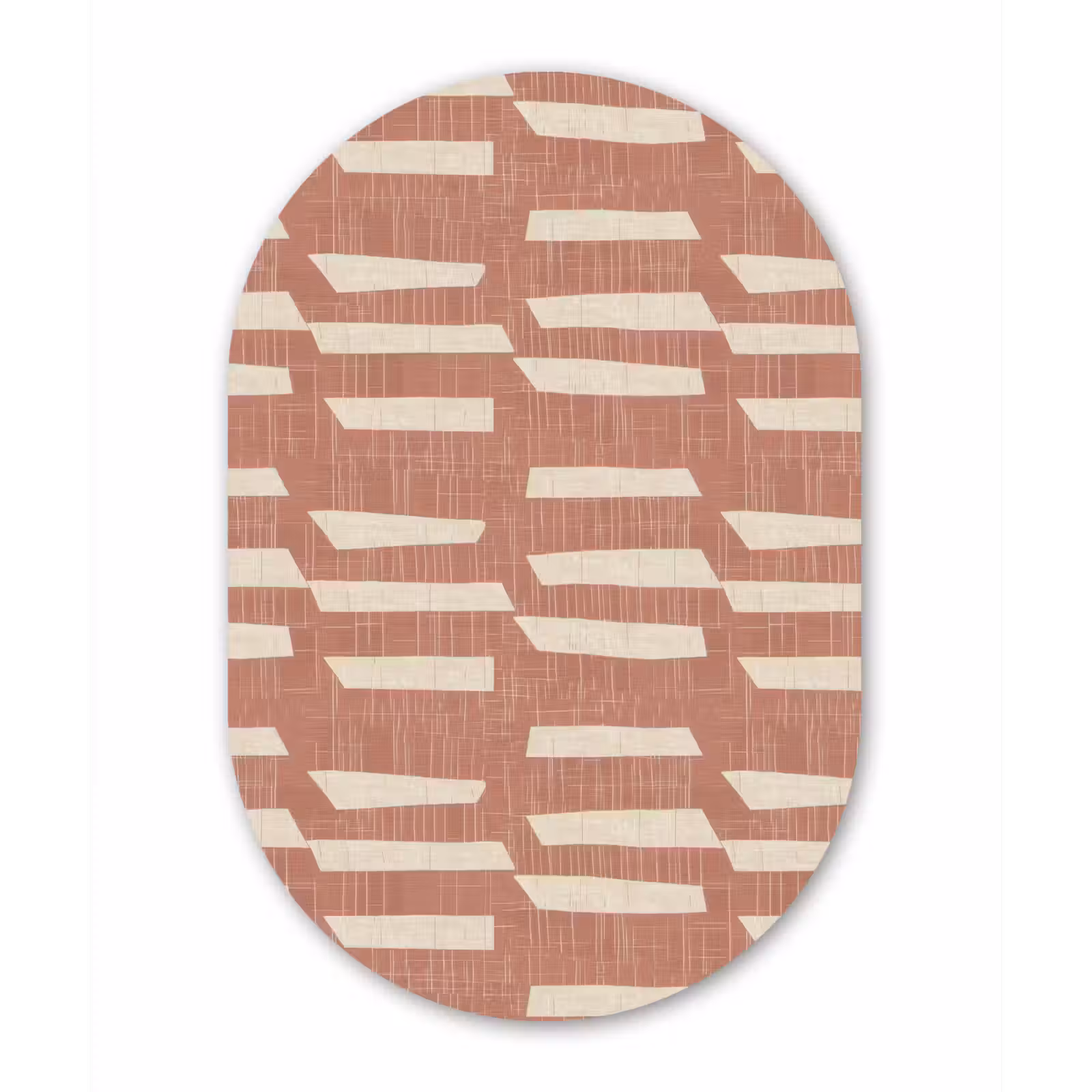 Muurovaal - Glas - Terracotta - Abstract - Textuur - Patroon — 1