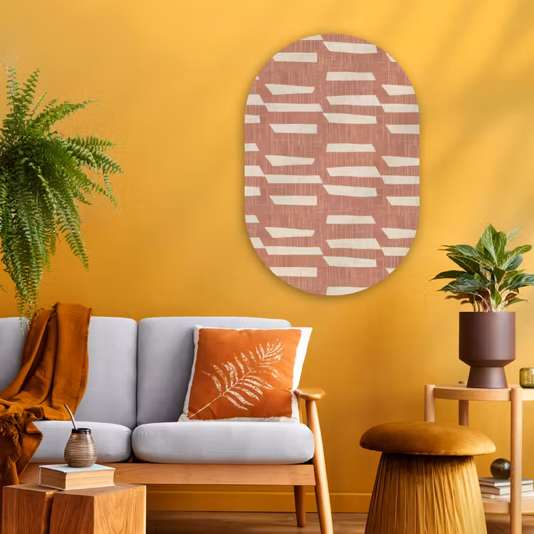 Muurovaal - Glas - Terracotta - Abstract - Textuur - Patroon — 3