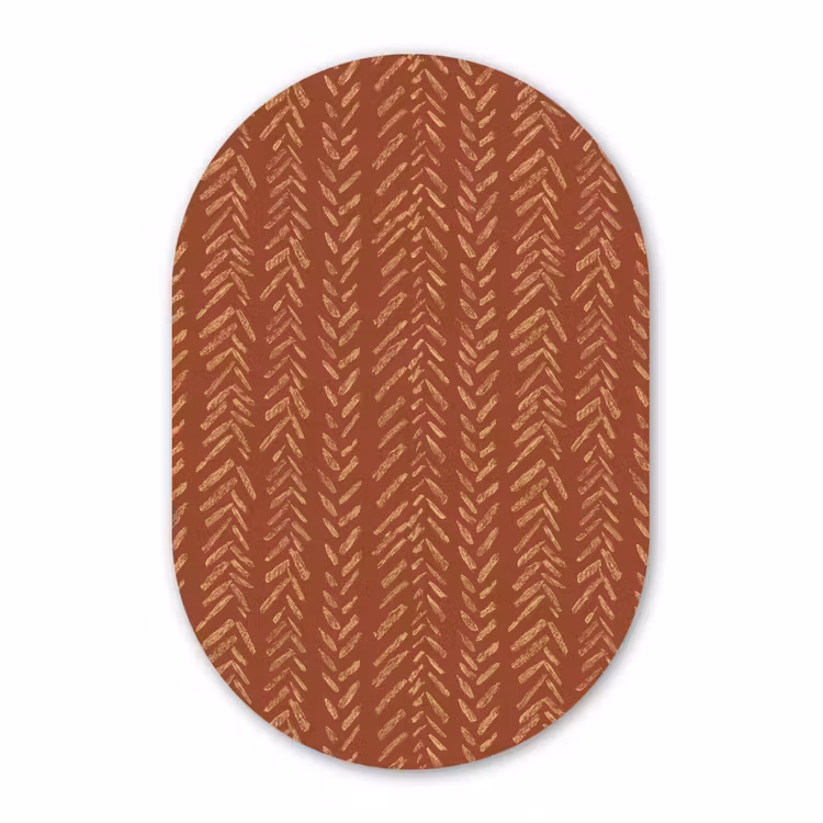 Muurovaal - Glas - Terracotta - Visgraat - Ambachtelijk - Patroon — 1