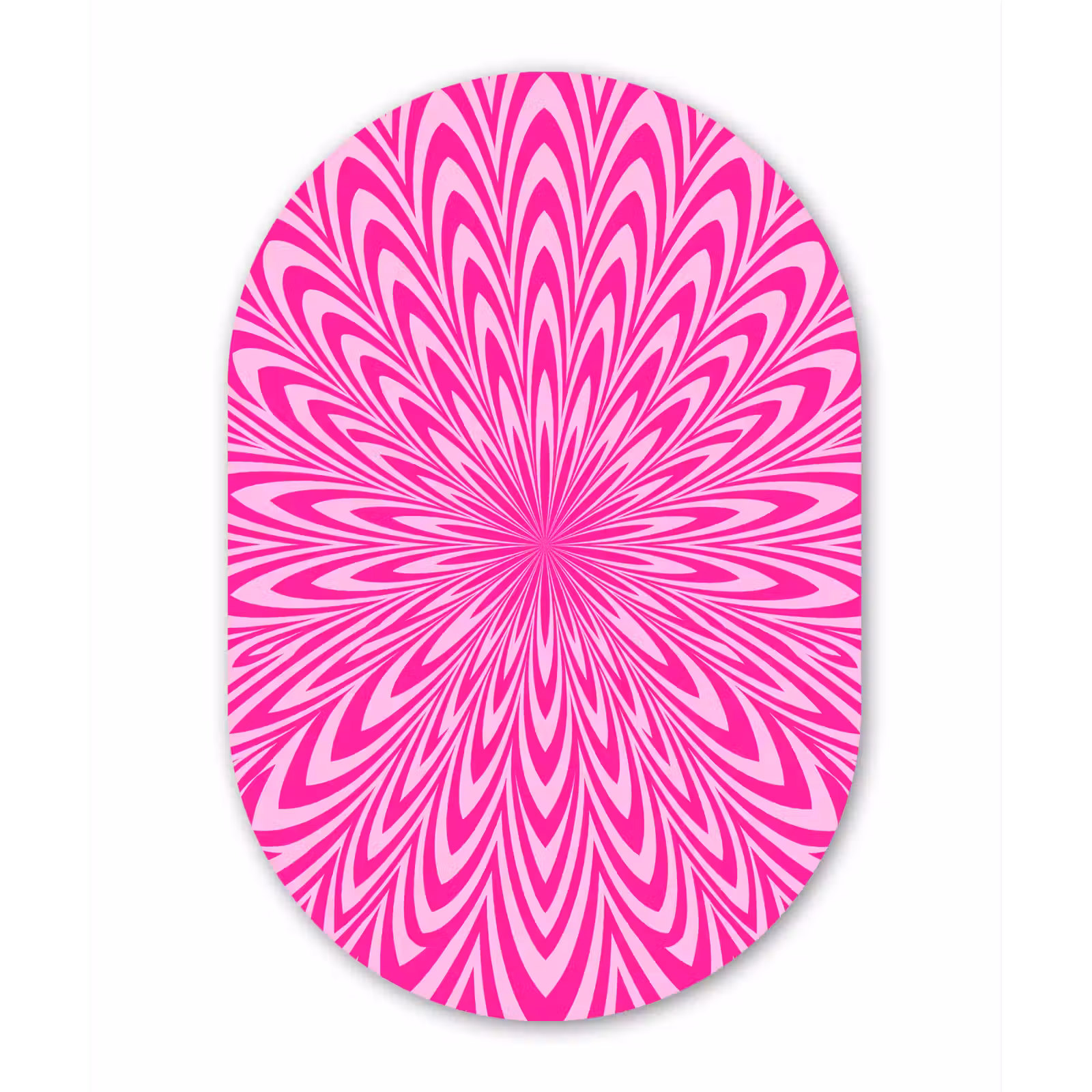 Muurovaal aluminium - Patroon - Optisch - Roze — 1
