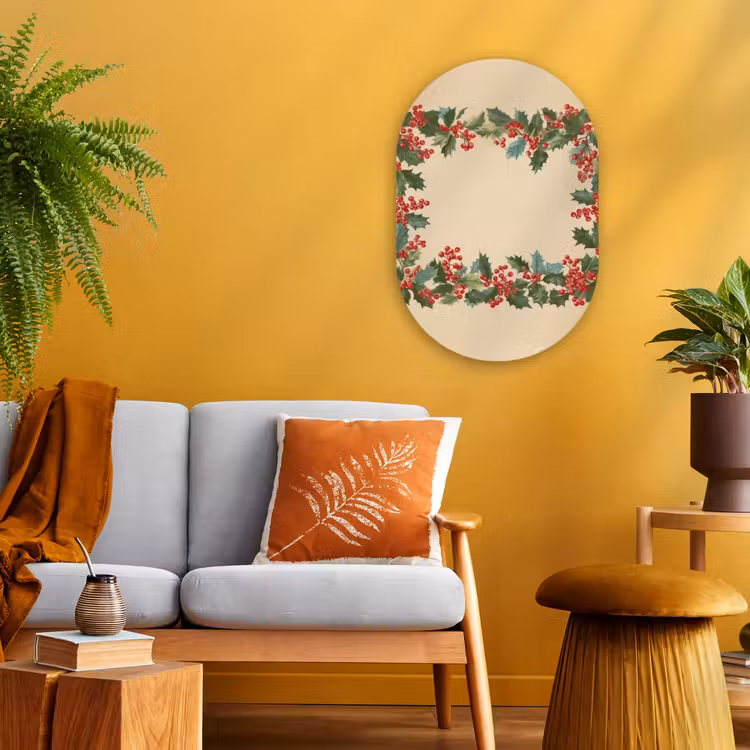 Muurovaal - Kunststof - Hulstrand - Bessen - Beige — 2