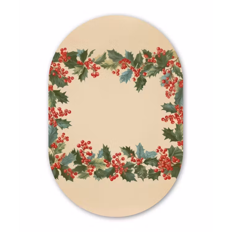 Muurovaal - Kunststof - Hulstrand - Bessen - Beige — 3