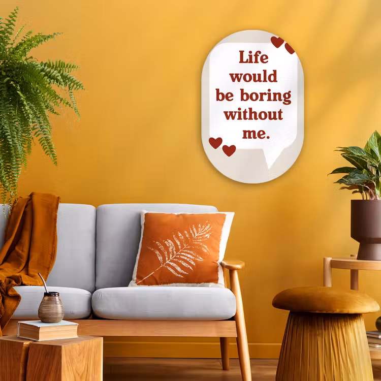 Muurovaal - Kunststof - Quote - Tekstballon - Hartjes — 2