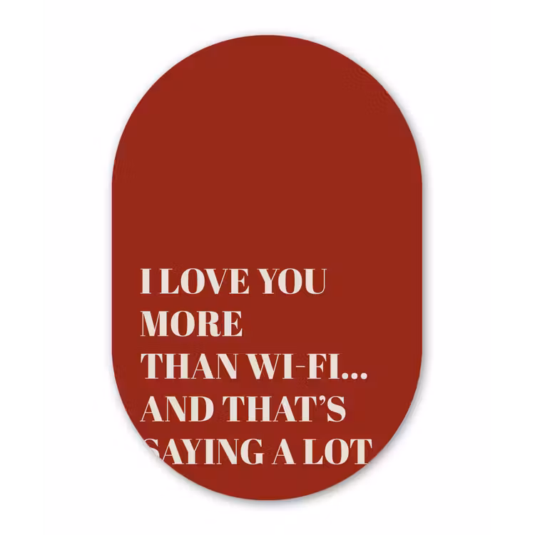 Muurovaal - Kunststof - Rood - Quote - Liefde — 3