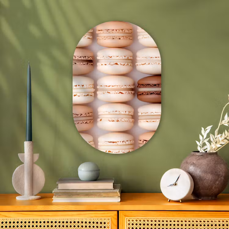 Muurovaal - Kunststof - Macarons - Beige - Bruin — 2